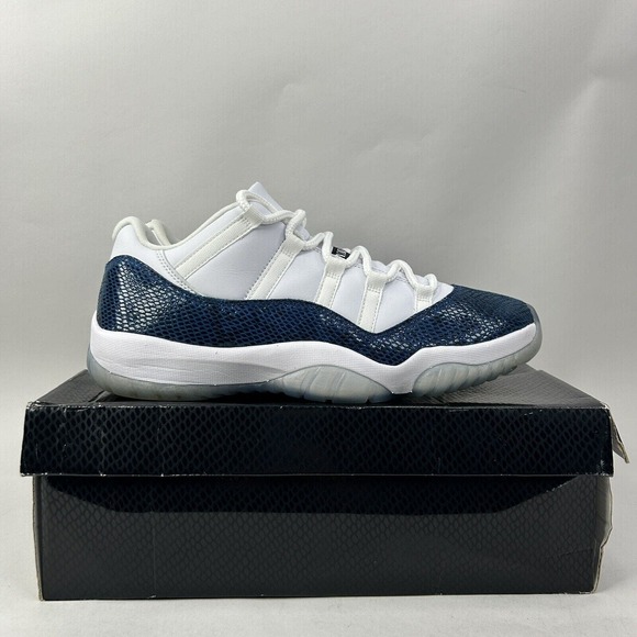 Nike Shoes Air Jordan 11 Low Retro “Navy Snakeskin” 2024 - Picture 4 of 8